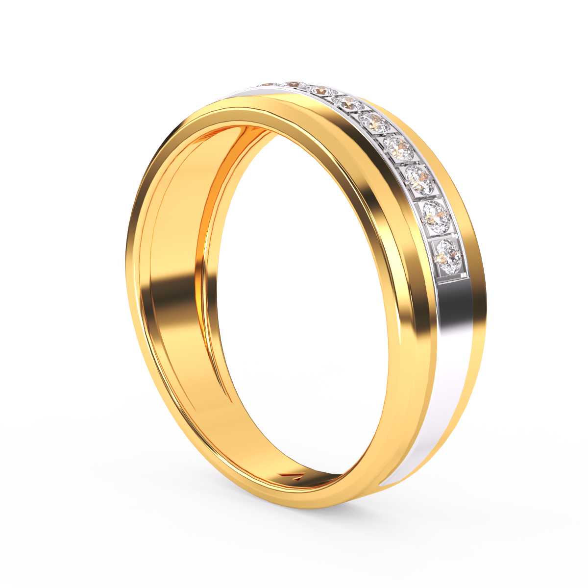 Minimalist Colorless Diamond Wedding Band